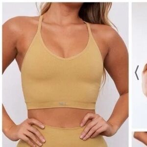 Set Active Sculptflex Sports Bra Cider Mustard Yellow